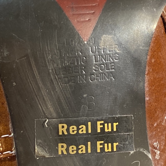 ❌lui chung  patton leather tall boots 8 real fur 4” heel  knee-high - Picture 12 of 12